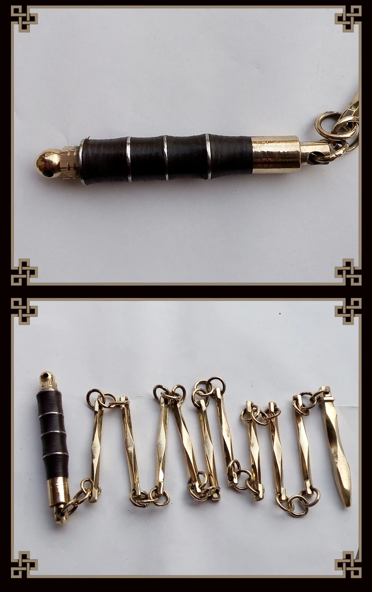 

Kung Fu Nine-section Whip Leather Put Pure copper Eight-sided Nine-section Whip Martial Arts Training Self-defense Whip