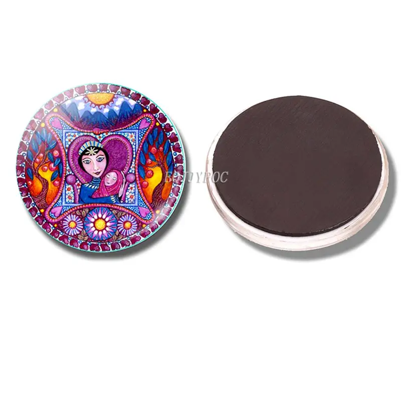 Мандала магнит на холодильник datura магниты стеклянный кабошон доска для