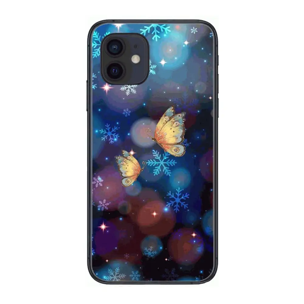 

Butterfly style phone case Style Phone Case cover For iphone 12 pro max 11 8 7 6 s XR PLUS X XS SE 2020 mini black cell shell