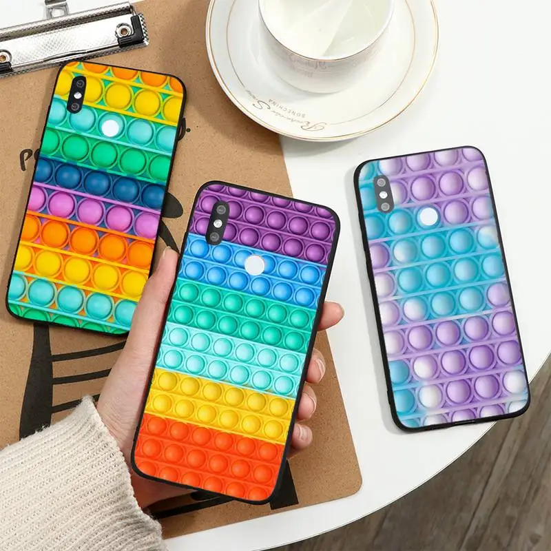 

Bubble Fidget Reliver Stress Phone Case For Xiaomi Redmi note 7 8 9 t s 10 A pro lite funda shell coque cover