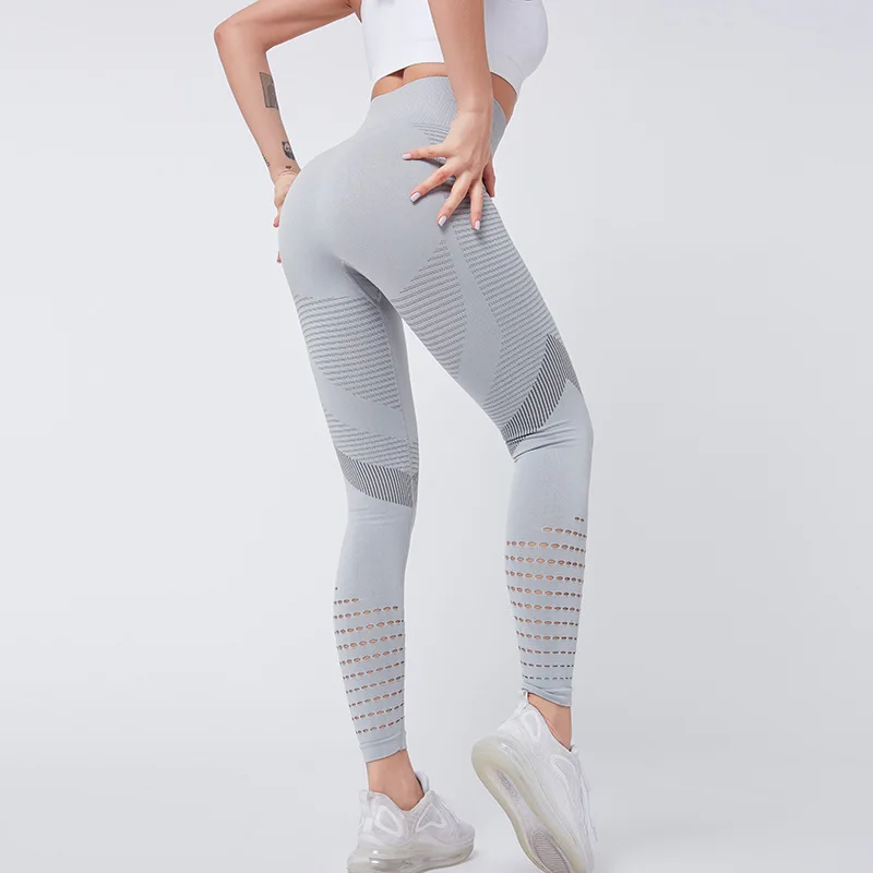 

Yoga Pants Women Leggings for Fitness Nylon High Waist Pants Hip Push UP Tights Women Gym Clothing Hollow Fitness Gym Leggings