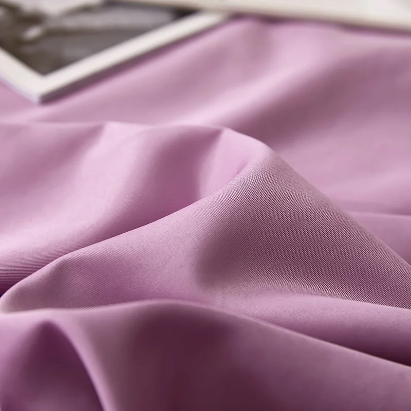 

2021 New 100%Polyester Four Corners With Elastic Band Bed Sheet Bedspread non-slip Simmons Mattress Cover Dustproof Purple Color