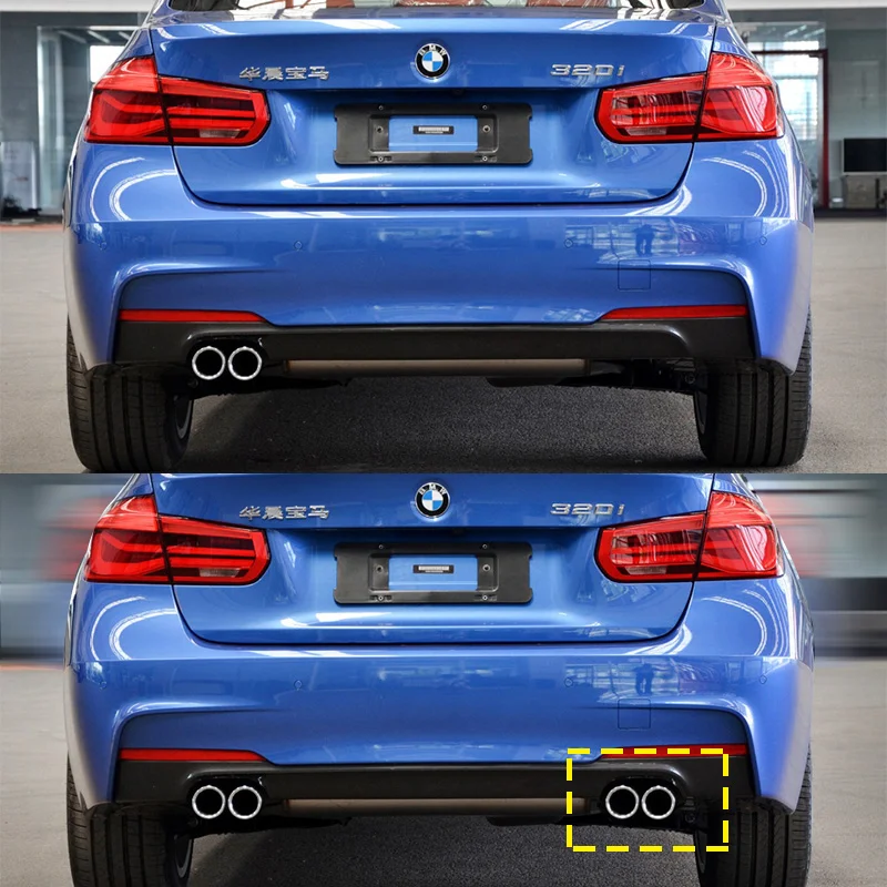 

1 шт. автомобильный наконечник выхлопной трубы для F30 320i 330i 328i B48 2017-2018 наконечники глушителя из нержавеющей стали 70 мм выпускные насадки для ...