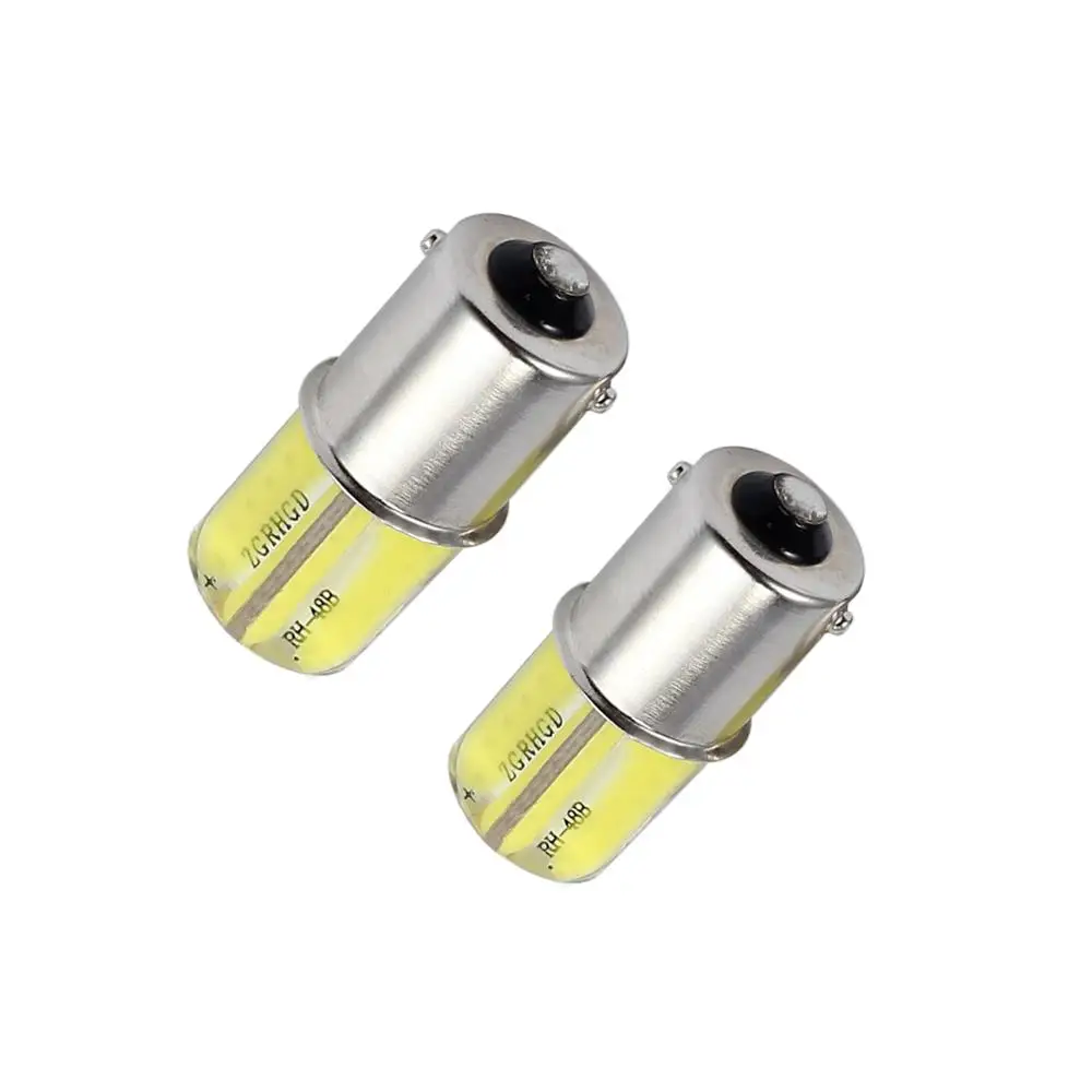 Светодиодсветодиодный лампы для дневных ходовых огней Justech 2x1156 BA15S 382 P21W 8 COB DRL 12 В