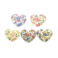 50pcslot 3 52 8cm print cherry heart padded appliques for diy clothes hat shoes sewing supplies patches hair clips bow decor
