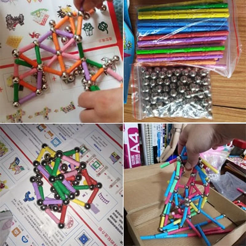 2019New 103 шт DIY дизайнер образование забавная игрушка магнит металлический шар Дети Магнитный строительный блок игрушки Строительная Игрушка аксессуары