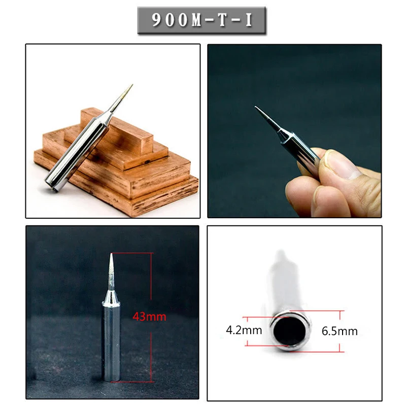 

5PCS/Set 900m-T-I Welding Tool Lead-Free Soldering Iron Head Bit For Welding Heater Iron Tool Soldering Iron Tips Head