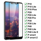 Защитное стекло 11D для Huawei P20 Pro, P10 Lite Plus, P30, P40 Lite, E, P Smart 2019, закаленное стекло