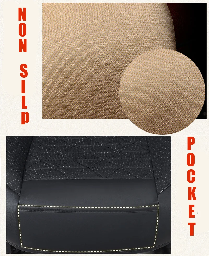 black front car seat cover pu leather cars seat cushion waterproof seat protector universal car chair pad mat auto accessories free global shipping