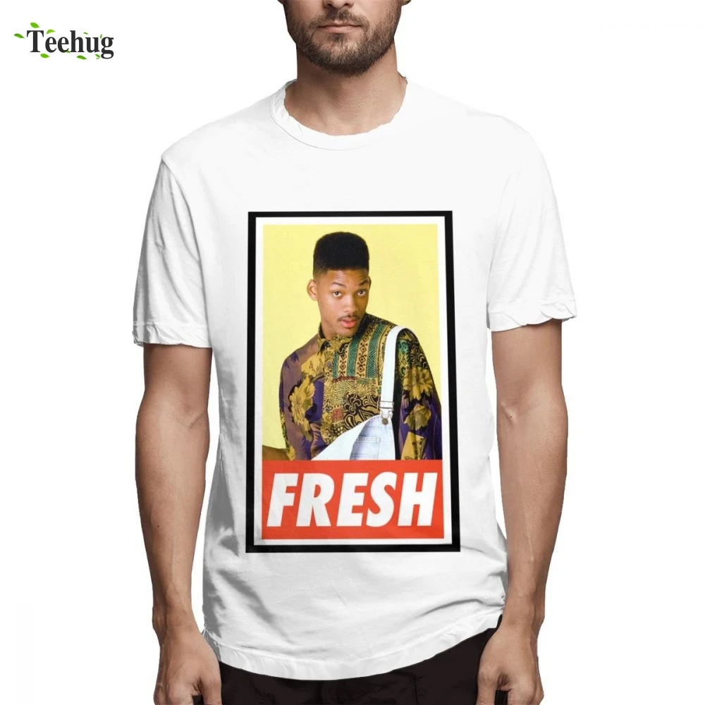 Мужская футболка с круглым вырезом Fresh Prince дизайнерская на заказ новое