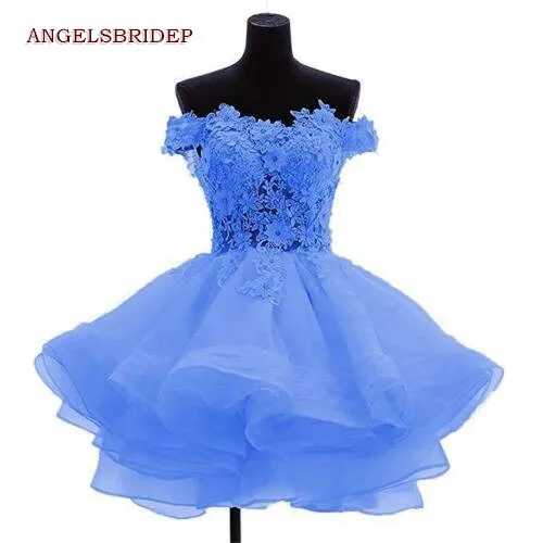 Женское платье с открытыми плечами ANGELSBRIDEP короткое/мини-платье для выпускного