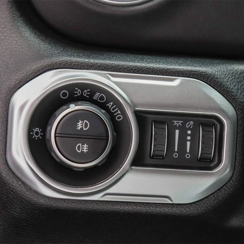 Переключатель фар Кнопка декоративное лощеное покрывало наклейки для Jeep Wrangler JL аксессуары