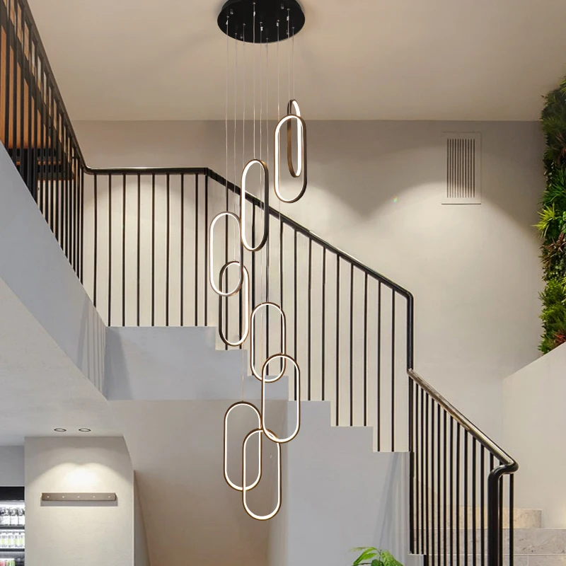 安い モダンなデザインのLEDシーリングライト,屋内照明,装飾シーリングライト,白黒,リビングルーム,ヴィラ,階段に最適です。