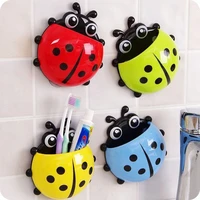 ladybug animal insect toothbrush holder bathroom cartoon toothbrush toothpaste wall suction holder rack container organizer
