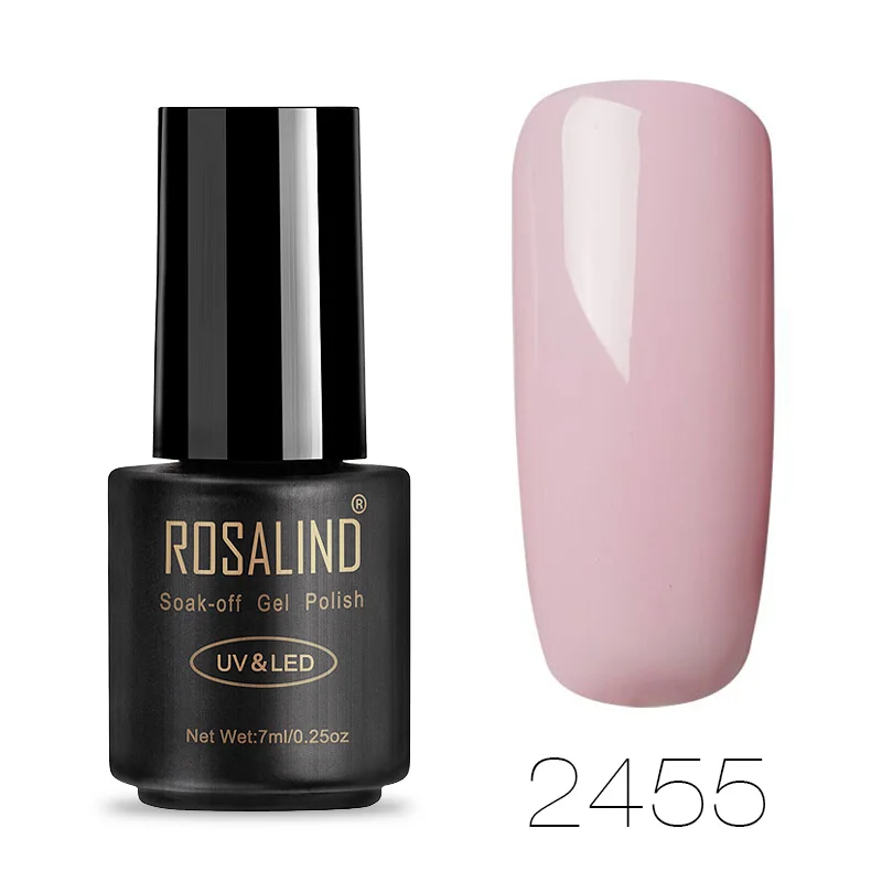 RA2455 ROSALIND Розовый фиолетовый серия гель лак для ногтей все для маникюра ногти маникюр Топ База Набор дизайн ногтей гель лаки - Цвет: RA2455