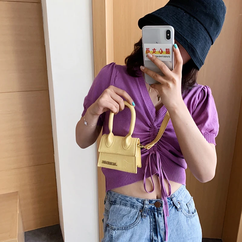 

Jacquemus 2021 New Women's Bag Leather Designer Crossbody Bags Mini Purses and Handbags New Solid Ladies Flap Bag Messenger Bags