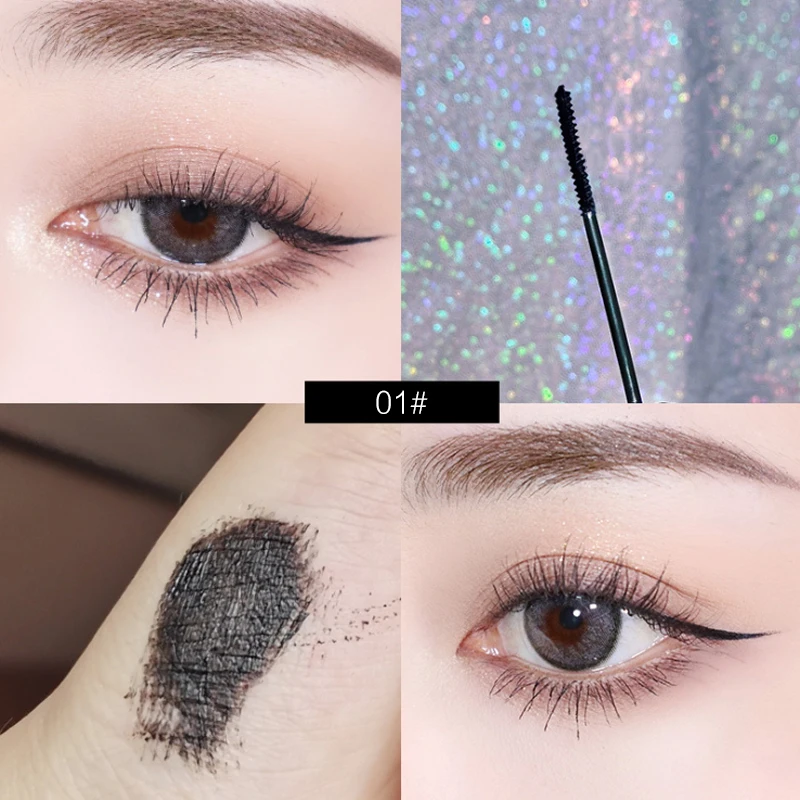 

New Mascara Waterproof Anti-Sweat Natural Slender Curly Mascara Waterproof Silk Fiber Mascara Sexy Eyes Makeup Cosmetics TSLM1