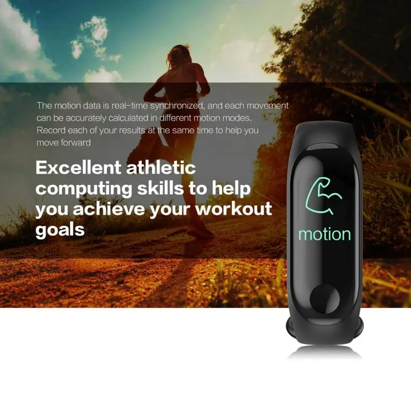

M3 Plus Smart Bluetooth Sports Bracelet Heart Rate Blood Pressure Monitor Fitness Tracker Pressure Sleep Monitoring Smart Band