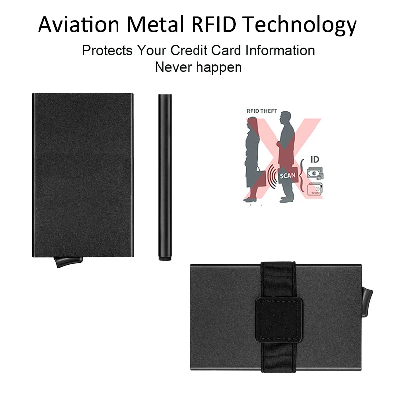DIENQI Rfid держатель для карт кошельки мужчин кожаный тонкий мини кошелек сумка