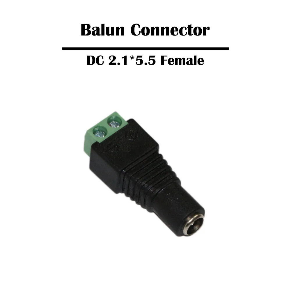 10 шт./лот коаксиальный Cat 5e BNC Balun to DC 2 1*5 5 штекер/гнездо для камеры видеонаблюдения