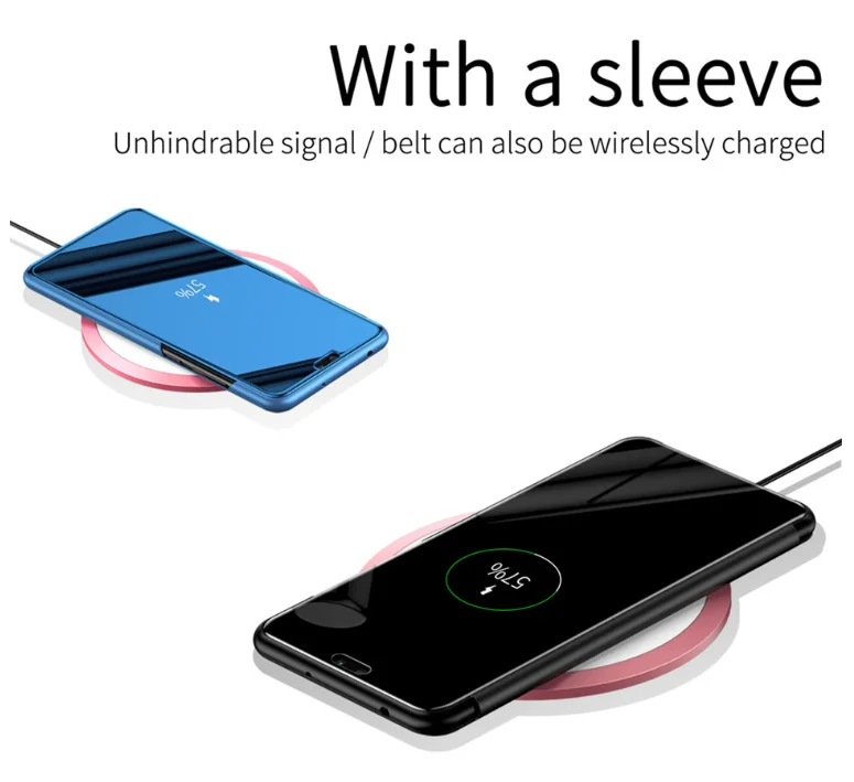 Умный флип чехол для зеркала кожаный защитный книжка с подставкой Redmi Note 8T 5A 9S 9 8 7