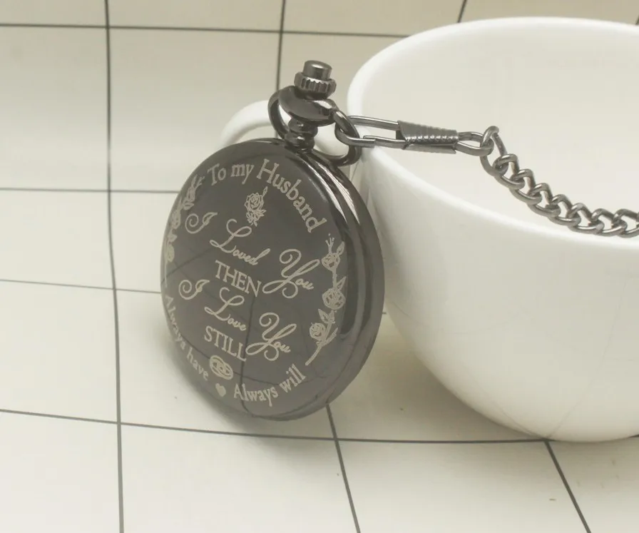 Кварцевые карманные часы на цепочке для моего мужа подарки годовщину моему другу