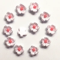 100pcs 14mm white rose resin flowers decoration crafts flatback cabochon for scrapbooking kawaii cute diy accessories