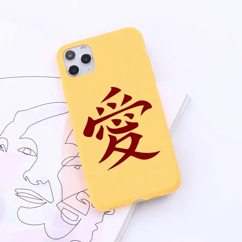 

Japan anime Naruto Gaara Phone Case Candy Color for iPhone 6 7 8 11 12 s mini pro X XS XR MAX Plus