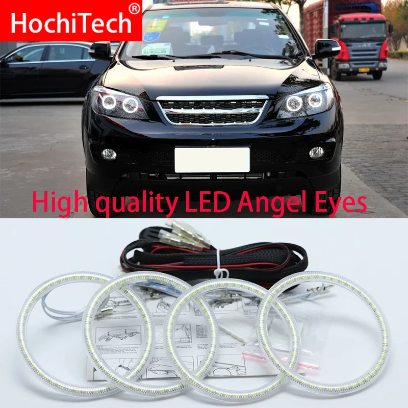 

Для BYD S6 2011 2012 2013 2014 супер яркий белого цвета 3528 SMD комплект светодиодов «глаза ангела» Противотуманные фары светильник дневные ходовые огни