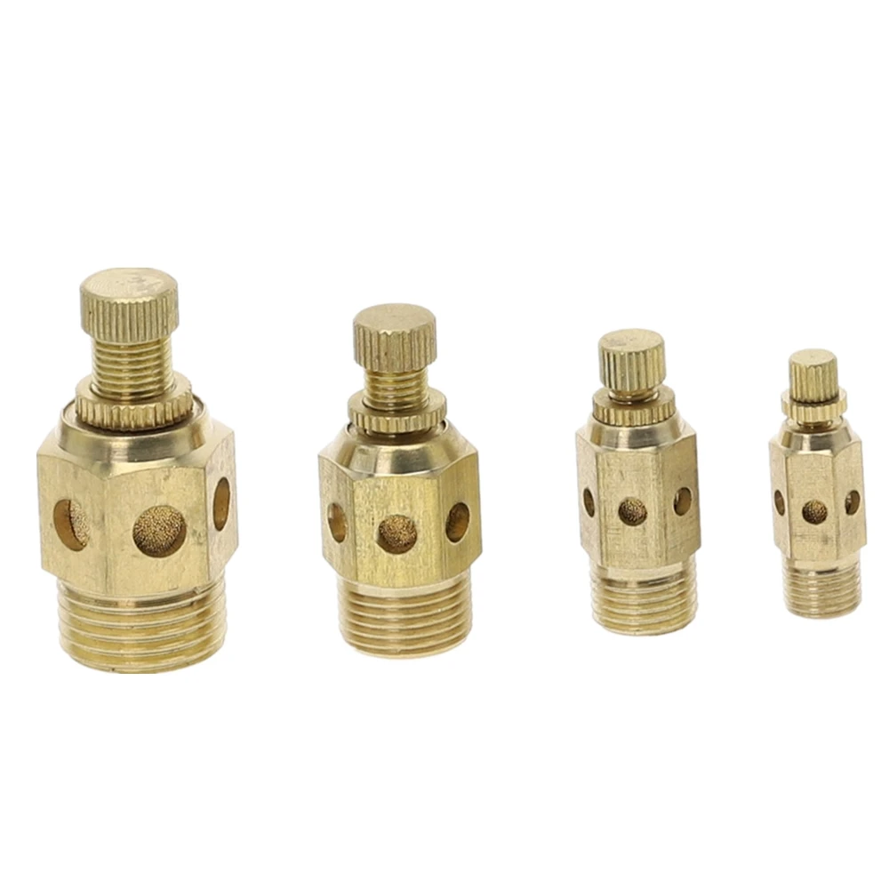 

sll Pneumatic Brass Exhaust Muffler Throttle Type 1/8" 1/4" 3/8" 1/2" BSP Silencer Fitting Noise Filter Reducer copper Connector