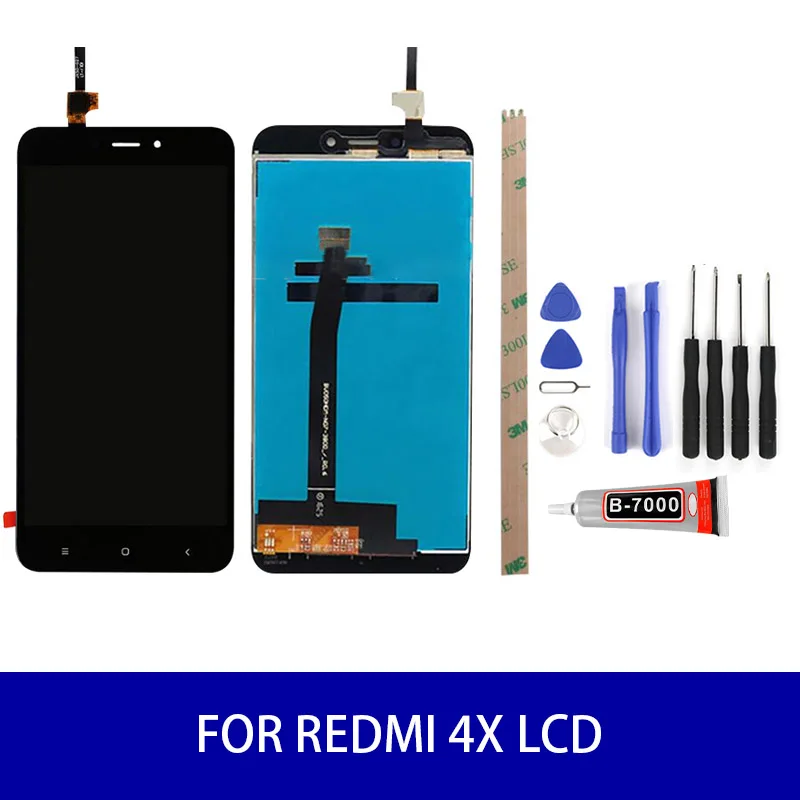 ЖК-дисплей для RedMi 4X панель с сенсорным экраном и дигитайзером в сборе запасные