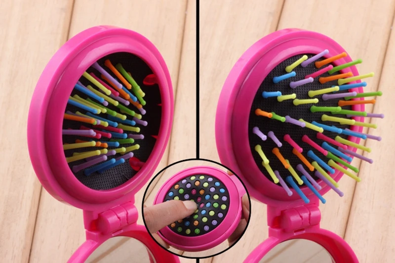 1 шт. щетка для волос портативная Мини Складная Расческа девочек массажная