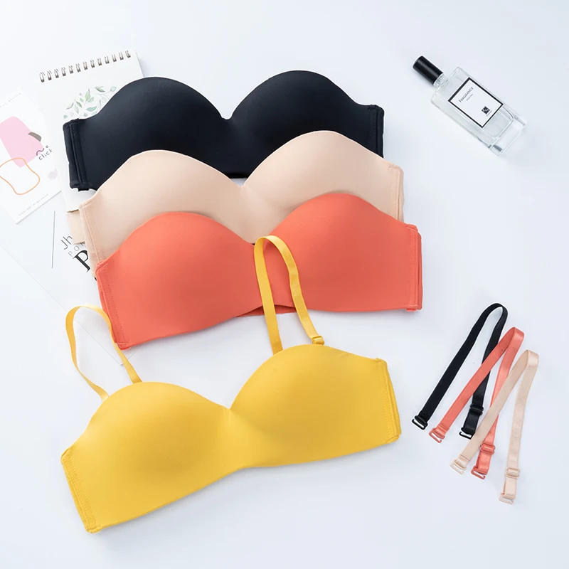 

Women Invisible Bra Strapless Bralette 1/2 Cup Women's Underwear Sexy Lingerie Female Seamless Party Wedding Fashion Bras