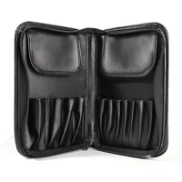 11 hole leather make up brushes bag functional cosmetics case travel organizer for brushes protector makeup wash tools