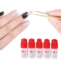 5pcs nail glue fast dry adhesive acrylic nail art false tips 3d decoration glue nail tips rhinestone faker nail cosmetic tools