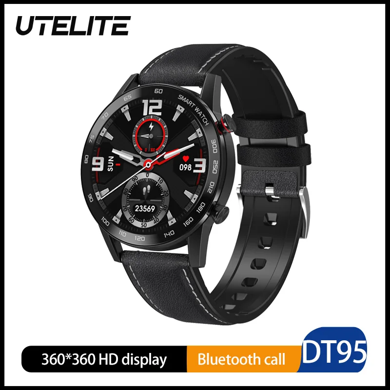 Смарт часы UTELITE DT95 водостойкие IP68 360*360 Bluetooth фитнес трекер спортивные PK L11 L13 DT78 DT79