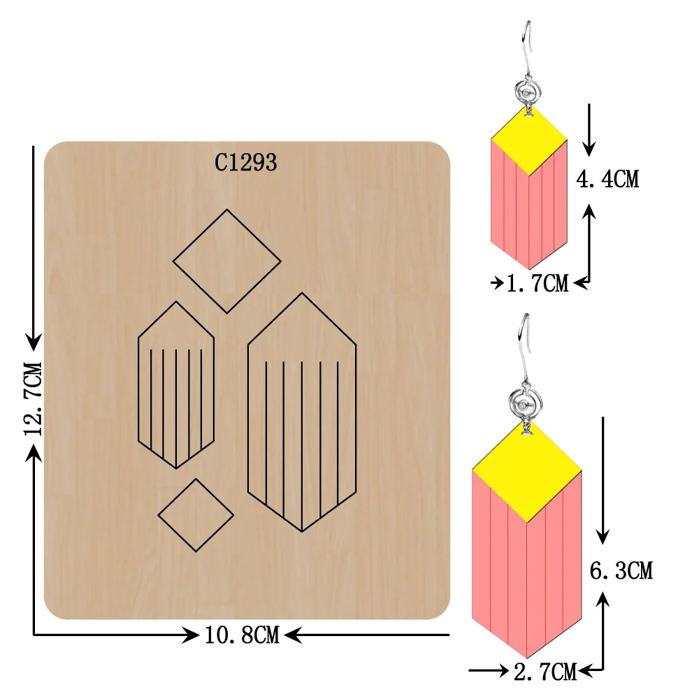 

New pendant Wooden die Scrapbooking C-1293 Cutting Dies Multiple sizes