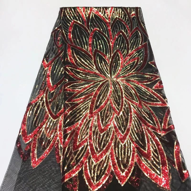 

5yards/pc Newest arrival African sequins French net lace with gorgeous embroidery for attractive party dress 7colors FJY203