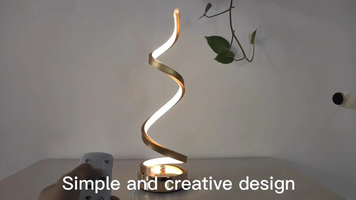 

Modern LED Spiral Table Lamp Curved Desk Bedside Lamp Cool White Warm White Light For Living Room Bedroom Reading Light