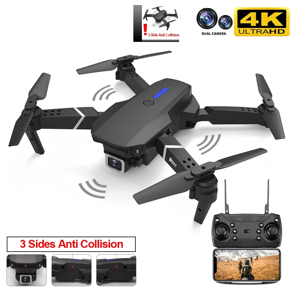 E525 Pro Квадрокоптер с дистанционным управлением 4K Hd двойной камерой Wifi Fpv