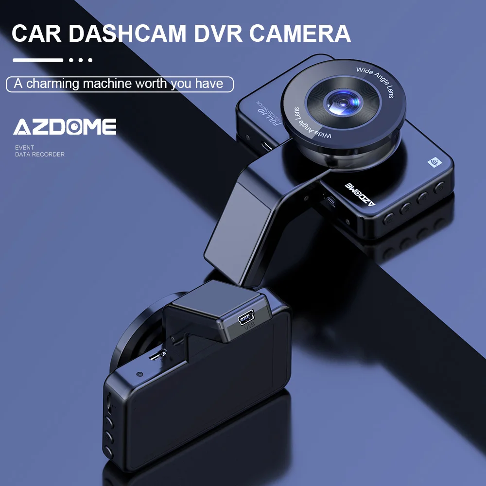 Автомобильная камера AZDOME M17 с двумя объективами ночного видения FHD 1080P