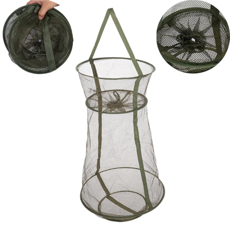 

Складная круглая рыболовная сеть, 3-слойная нейлоновая сеть для ловли рыбы, креветок, Аксессуары для рыбалки на открытом воздухе