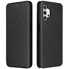 Для Samsung Galaxy A03S A22 A32 A12 A02S A32 A52 A72 из углеродного волокна PC + TPU чехол Магнитный Флип PU чехол для телефона с отделением для карт