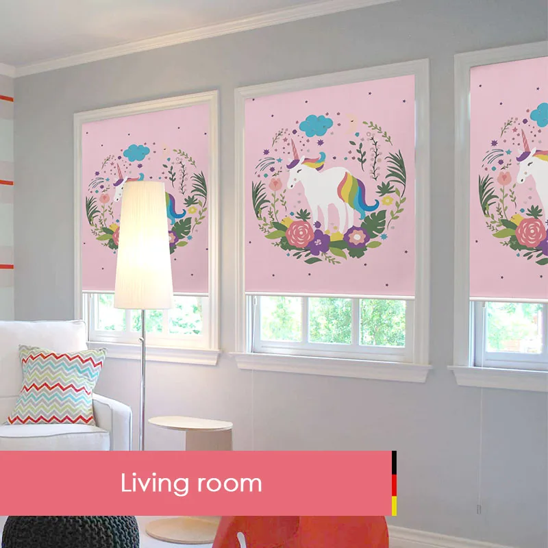 Милые Мультяшные роликовые шторы SUNfree для гостиной светонепроницаемые детей с