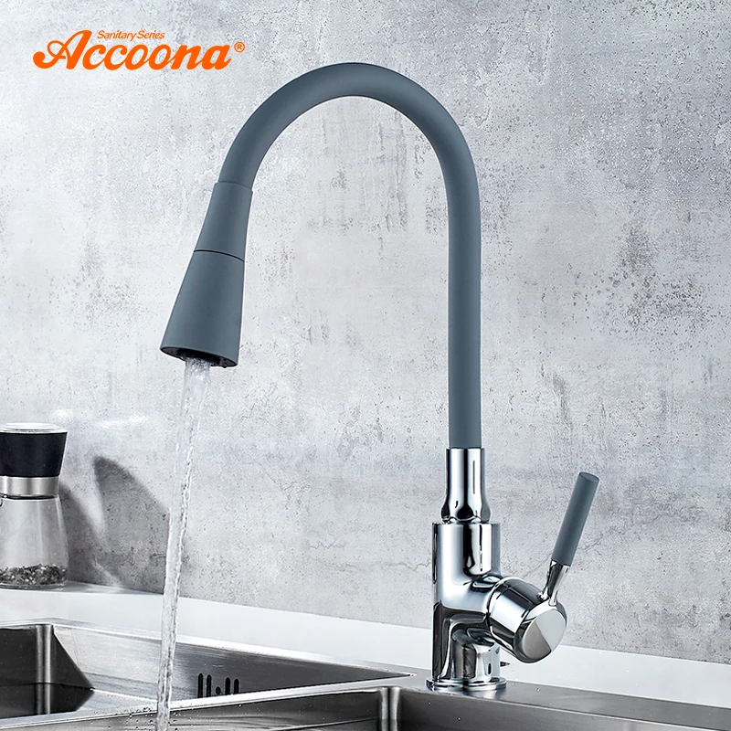 Новое поступление кухонный смеситель Accoona из силикагеля вращение в любом