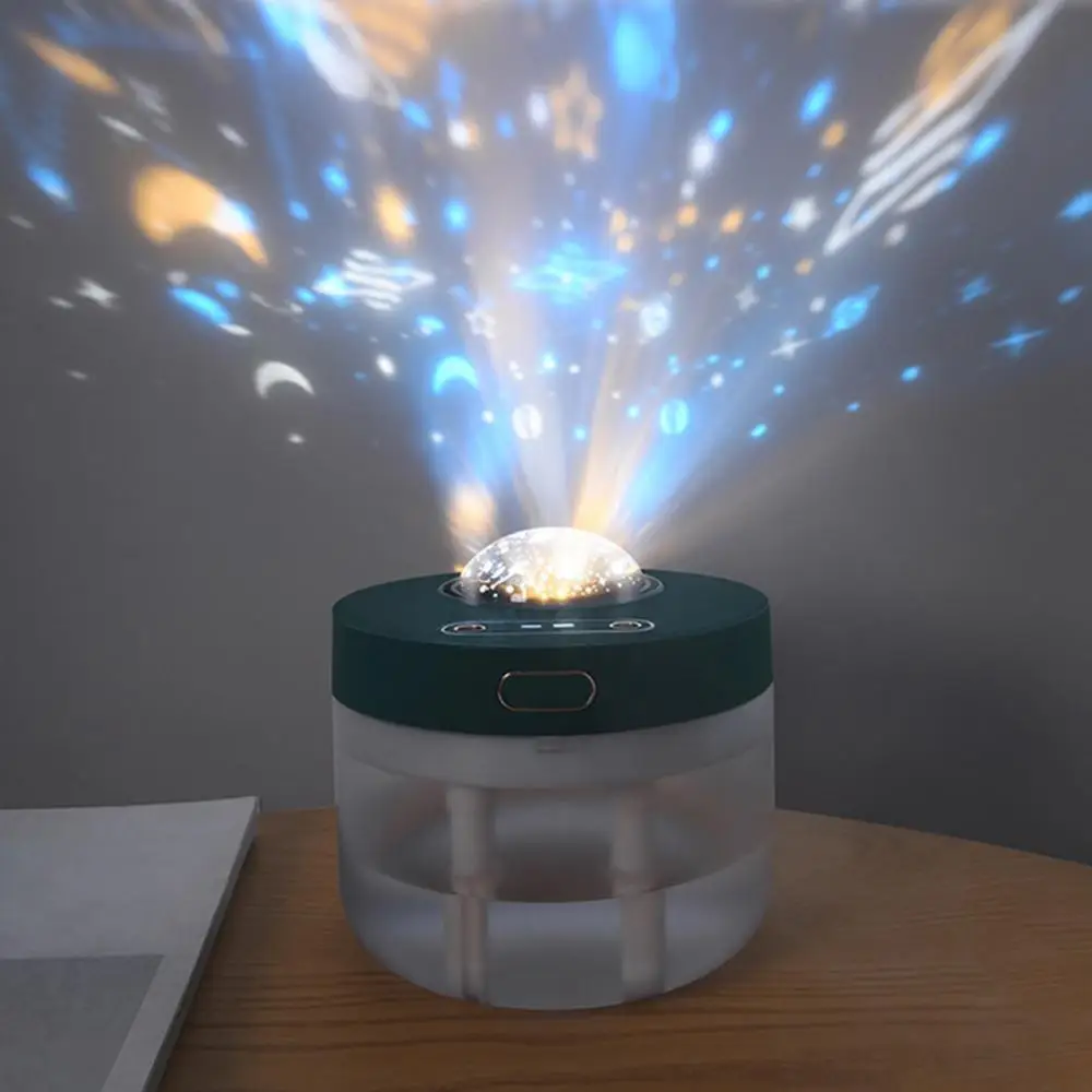 

LED Light Electric Aromatherapy Mist Maker USB 3 in 1 Large Capacity Humidifier Projection Lamp Bedroom Desktop Night Light
