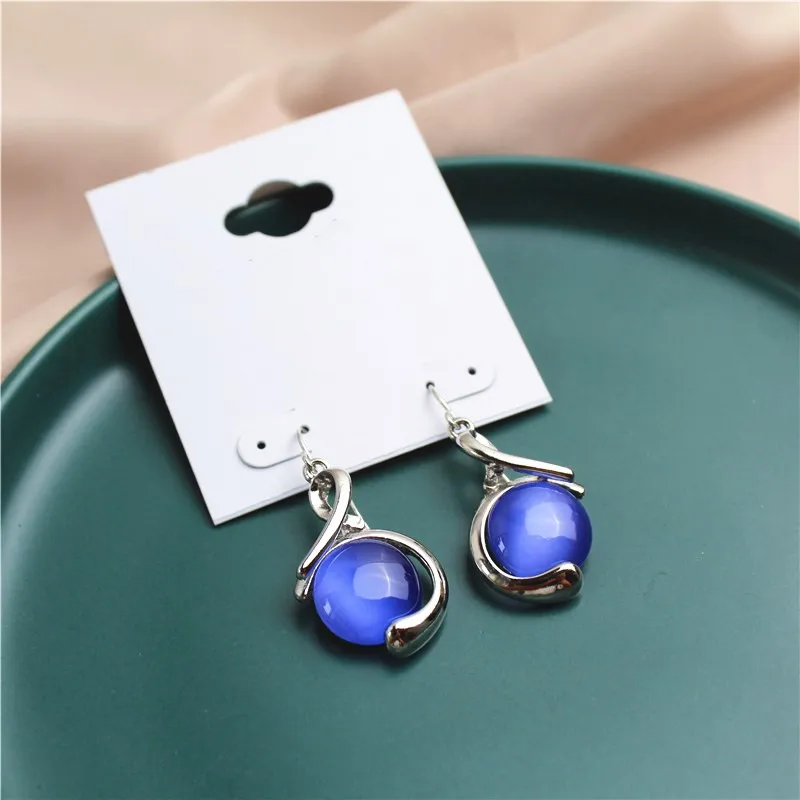 Новинка вставки из сплава с Синим Опалом в европейском и американском стиле -