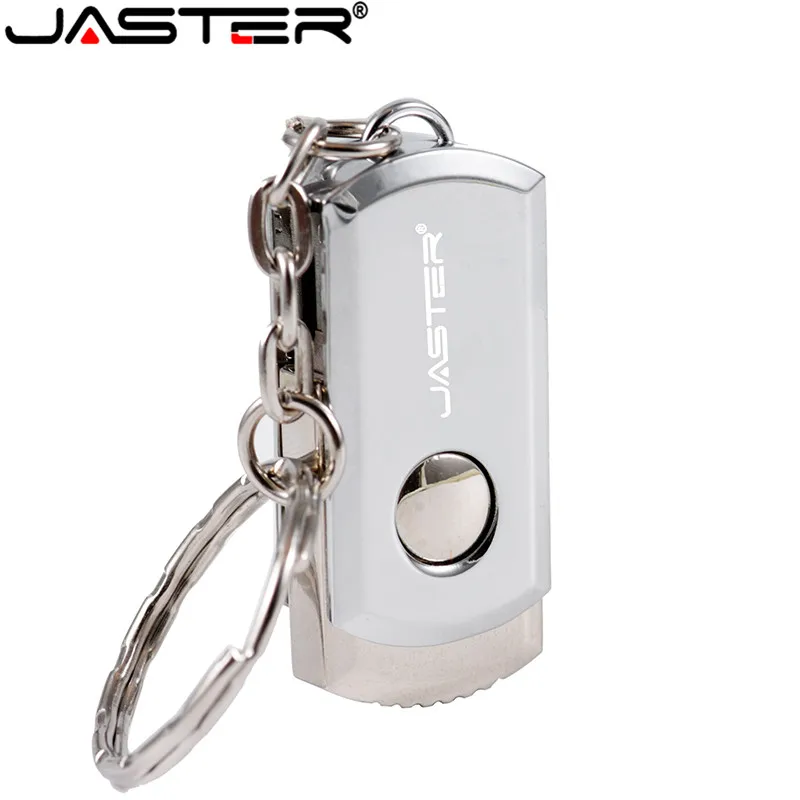 JASTER поворотный USB флеш-накопитель из нержавеющей стали брелок 4 ГБ 8 16 32 64 128 usb