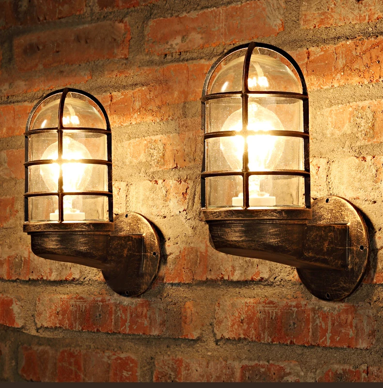 

American loft retro industrial wind wall lamp personality cafe bar creative balcony bedroom restaurant iron wall lamp wy120703