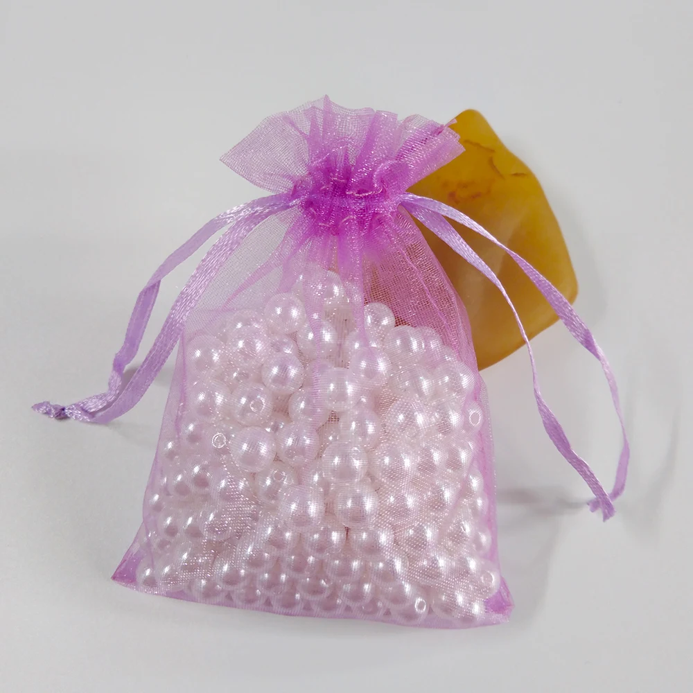 100 шт., 7x9, 9x12, 10x15, 13x18 см, сумки из органзы для упаковки ювелирных изделий, сумки для украшения свадебной вечеринки, сумки для подарков, 24 цвета - Цвет: Serum red